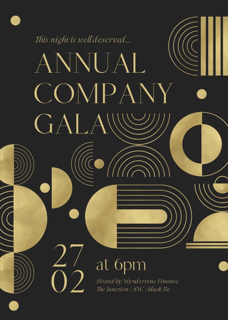 Shapes and lines - invitación de fiesta