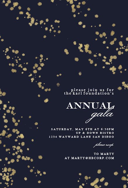 Shimmery dots - Gala Invitation