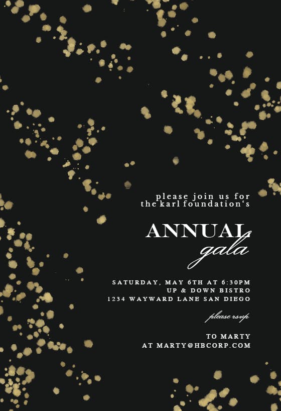 Shimmery dots - business event invitation