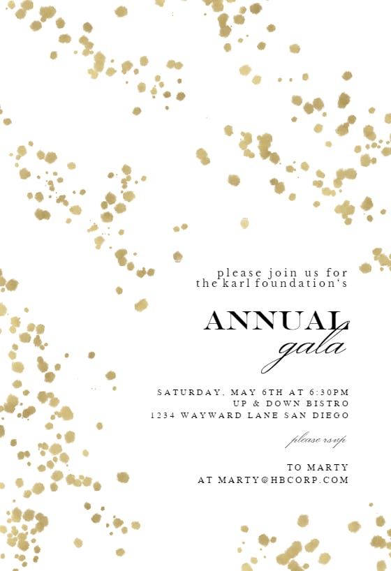 Shimmery dots -  invitation template