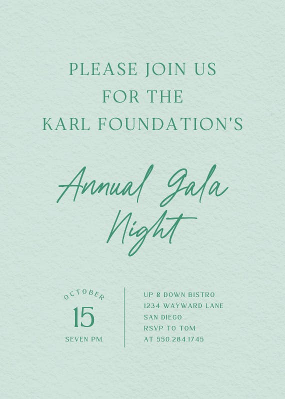 Structured typography - party invitation