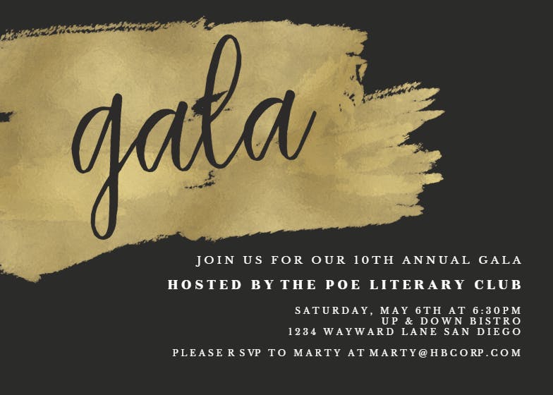 Urban -  gala invitacion