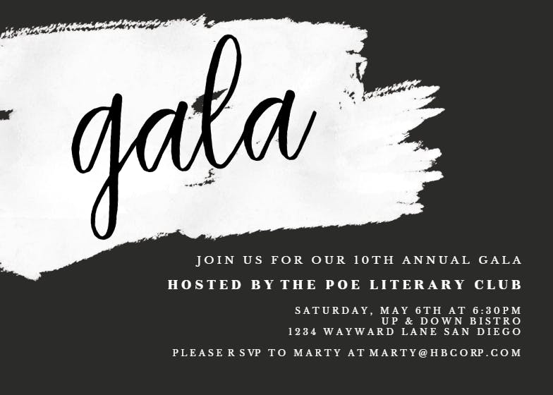 Urban - gala invitation