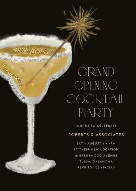 Big opulence - grand opening invitation