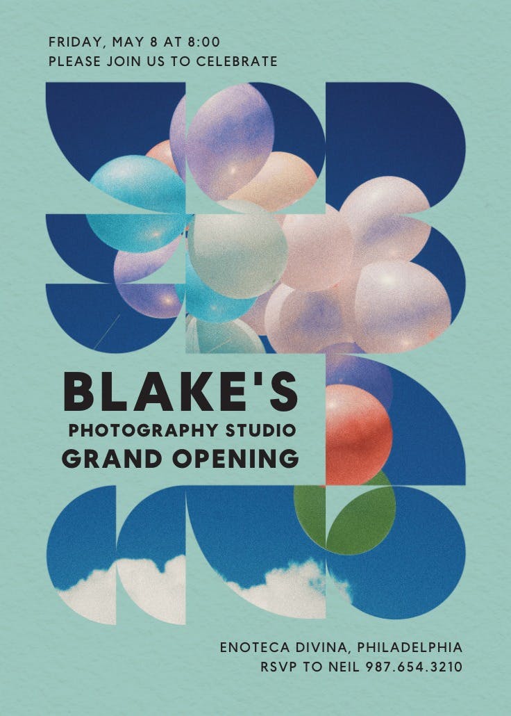 Brilliant sky - business events invitation