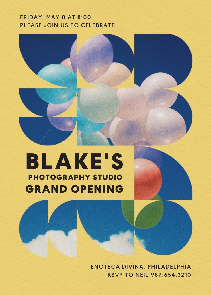 Brilliant sky - business events invitation