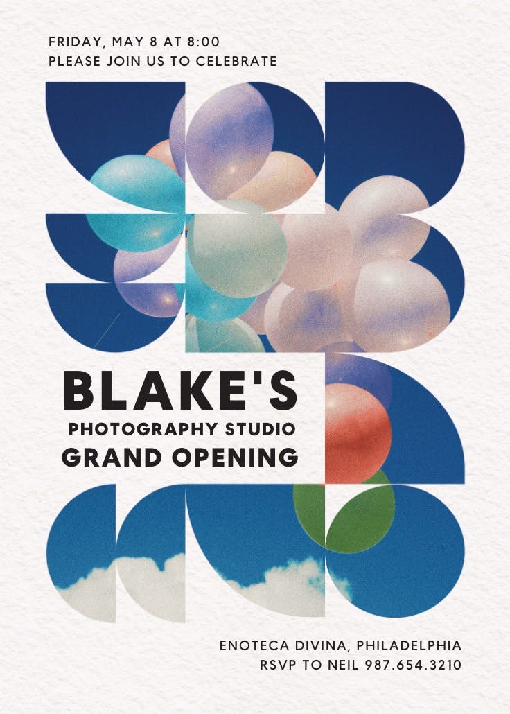 Brilliant sky - business events invitation