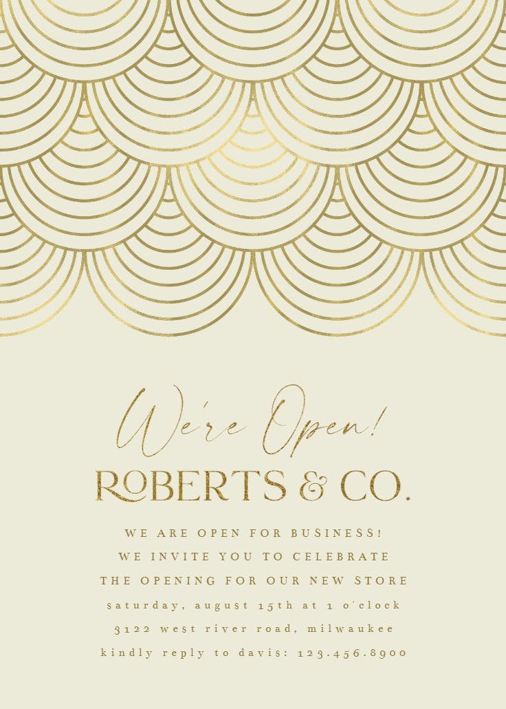 Celebration style - grand opening invitation