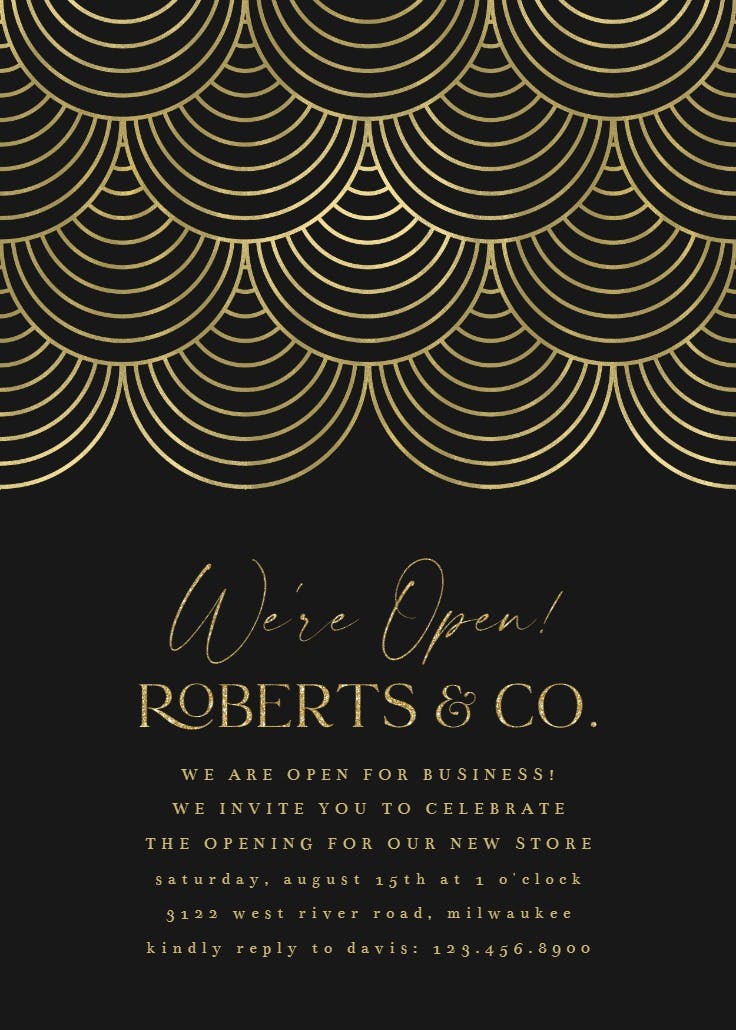 Celebration style - grand opening invitation