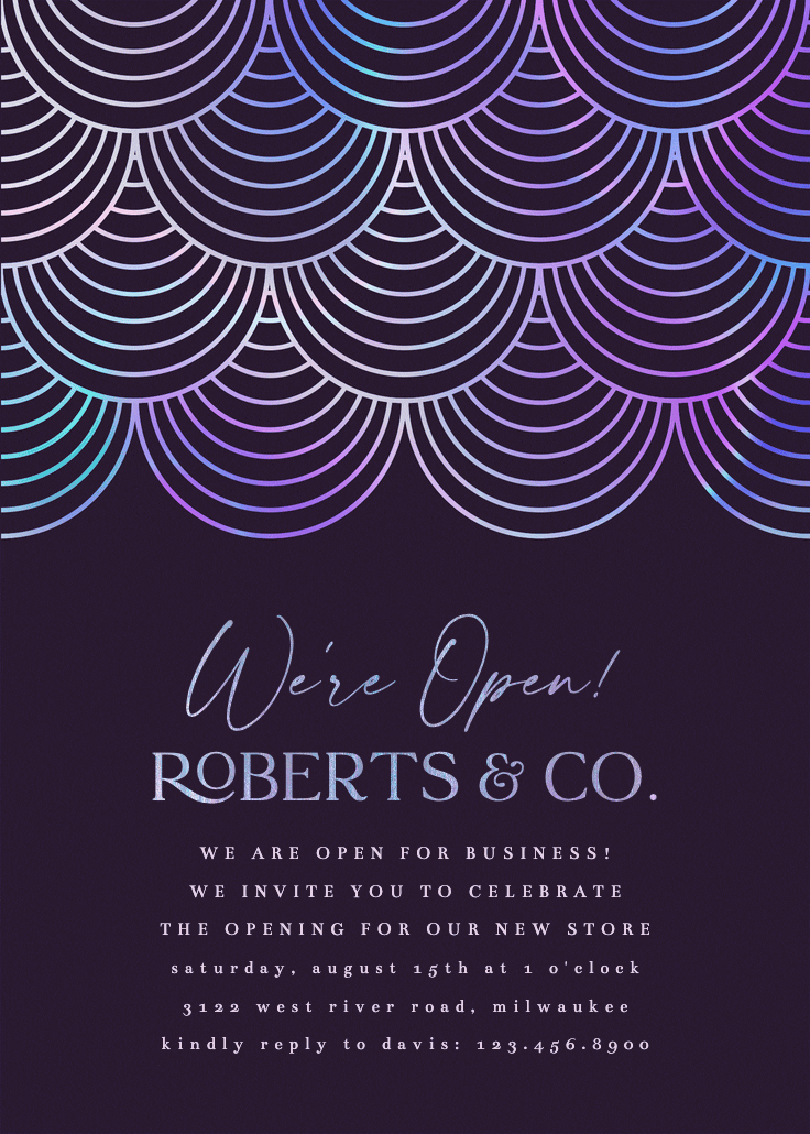 Celebration style - invitación de la gran inauguración