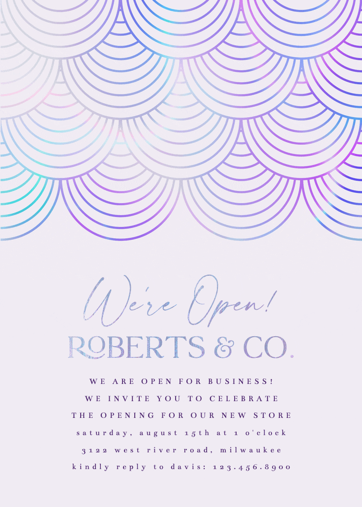 Celebration style - invitación de la gran inauguración