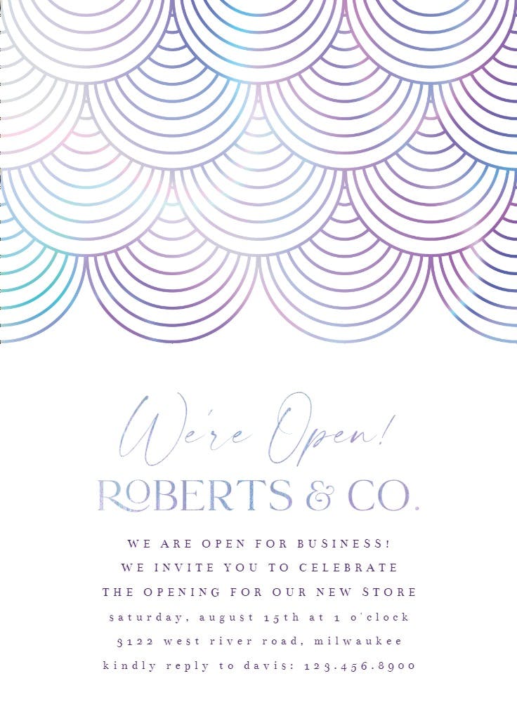 Celebration style - grand opening invitation