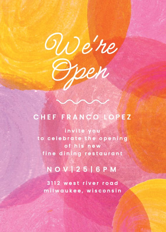 Crazy opening - grand opening invitation