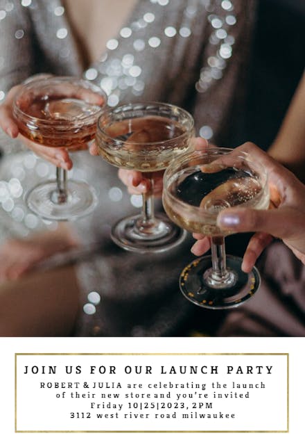 Elegant frame photo - Business Event Invitation