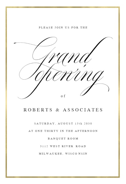 Grand Opening Invitation Templates Free Greetings Island