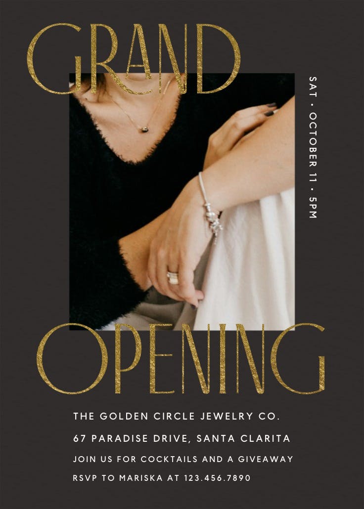 Elegant reveal - grand opening invitation