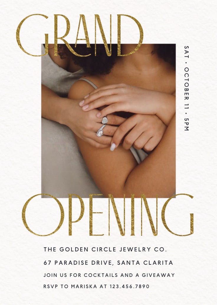 Elegant reveal - grand opening invitation
