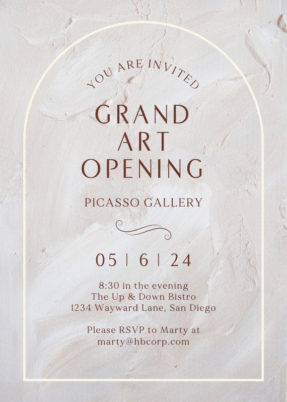 Elegant texture - grand opening invitation