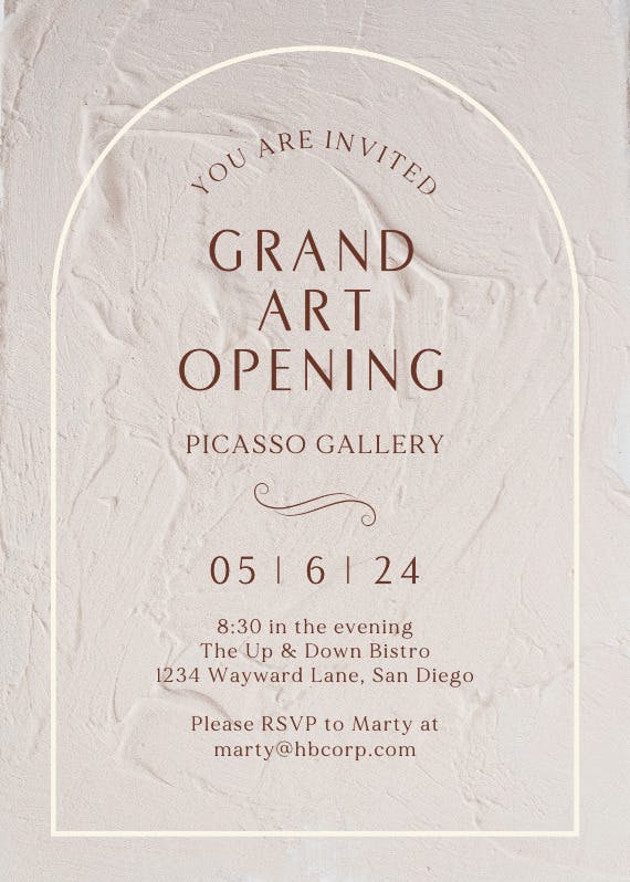Elegant texture - grand opening invitation