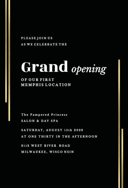 Luxed - Grand Opening Invitation