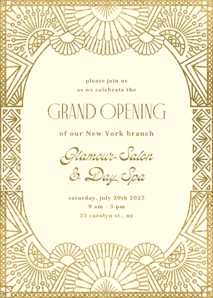 Orange glitz - invitación para eventos profesionales