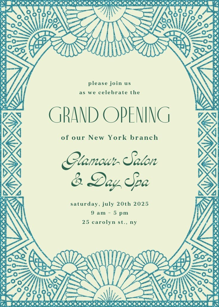 Orange glitz - business events invitation