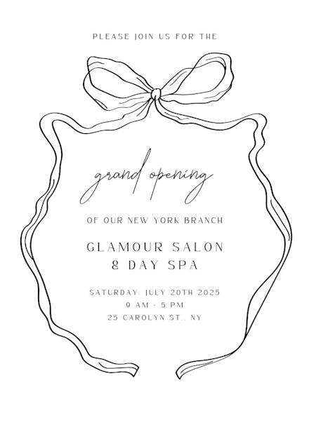 Ribbon-cutting ceremony - grand opening invitation