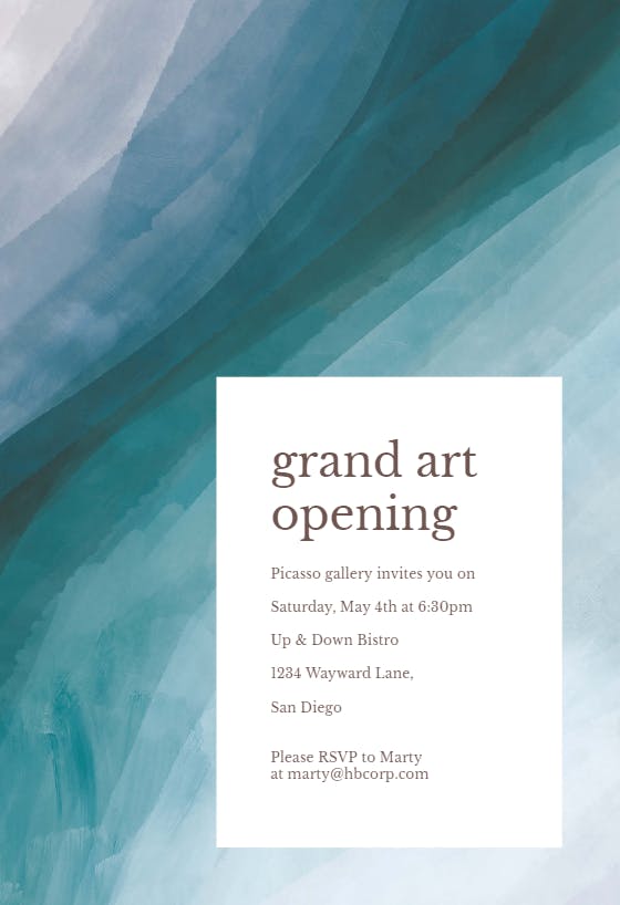 Sands - grand opening invitation