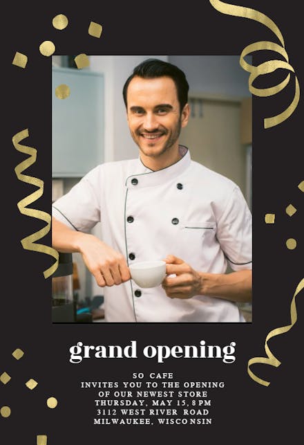 Whimsical Ribbons - Grand Opening Invitation