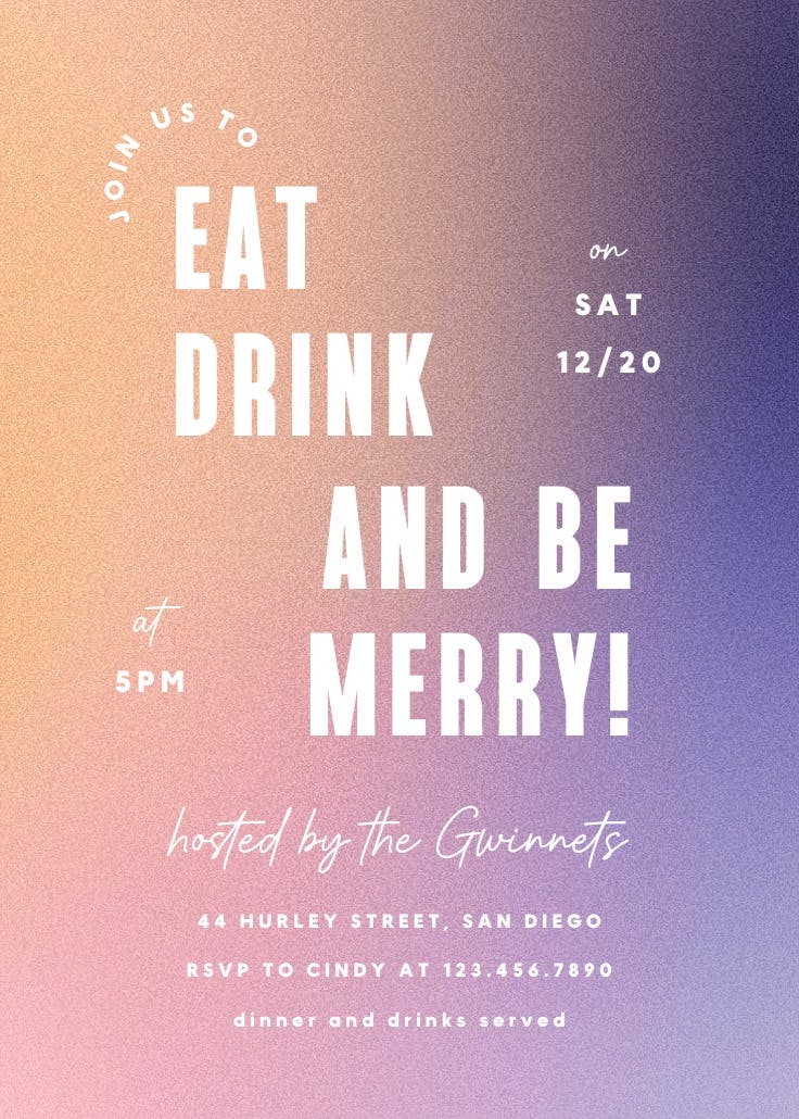 Aesthetic gradient - invitación de navidad