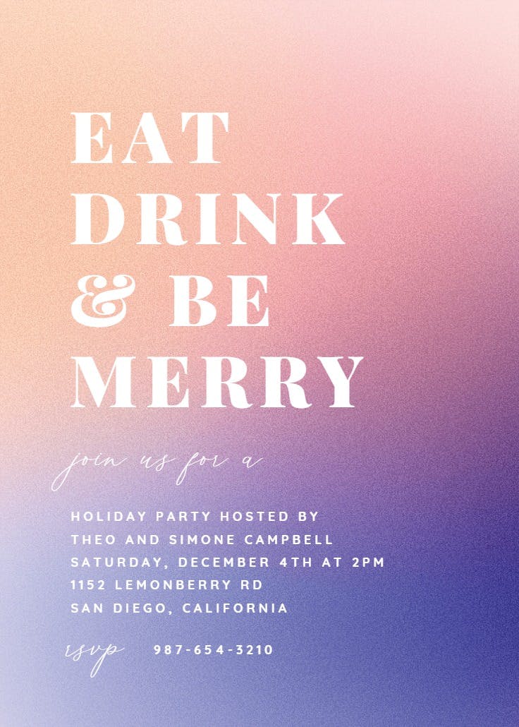 Aesthetic gradient art - invitación de navidad