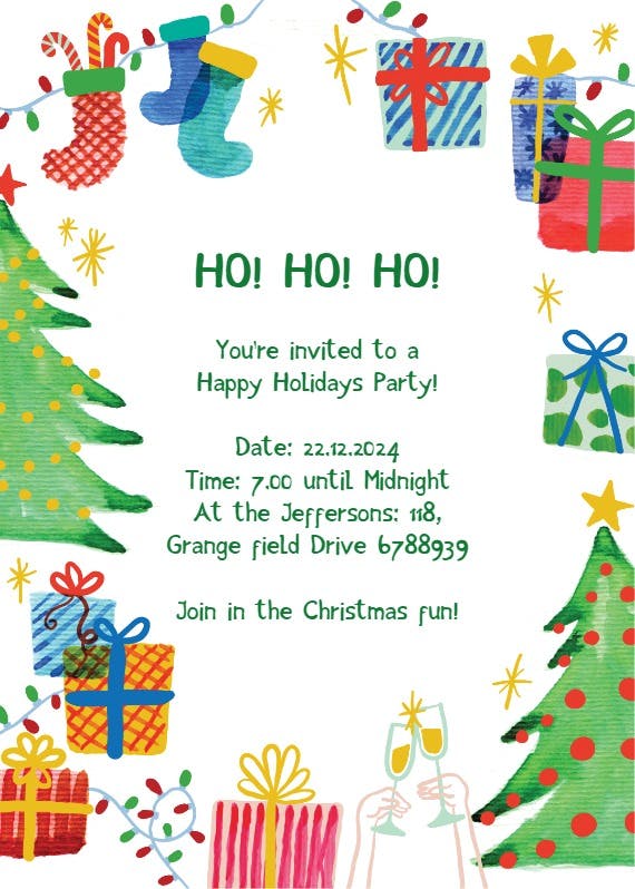 Best holiday ever - christmas invitation