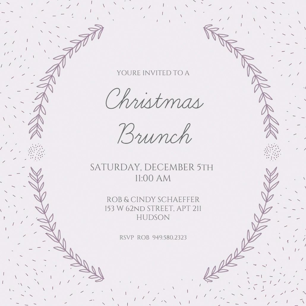 Branching out - christmas invitation