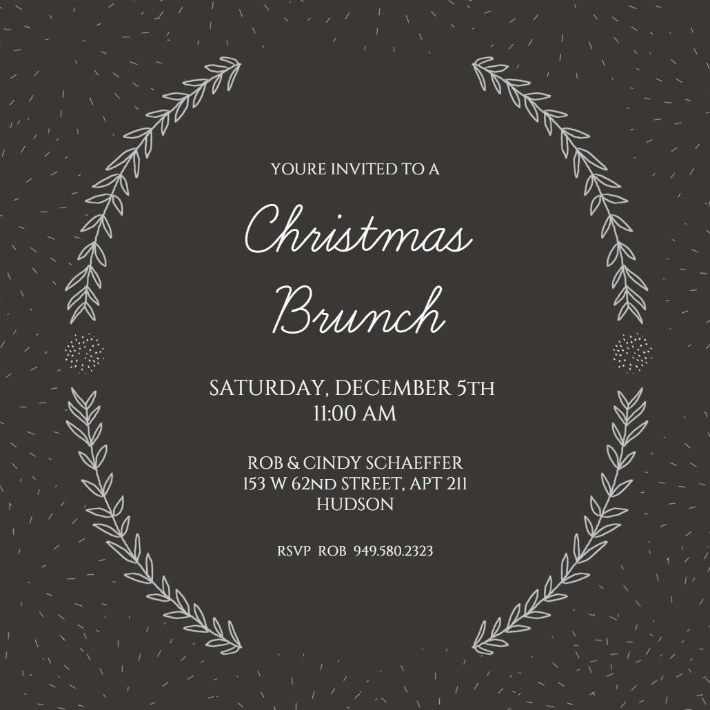 Branching out - christmas invitation