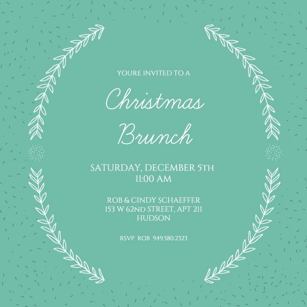 Branching out - christmas invitation