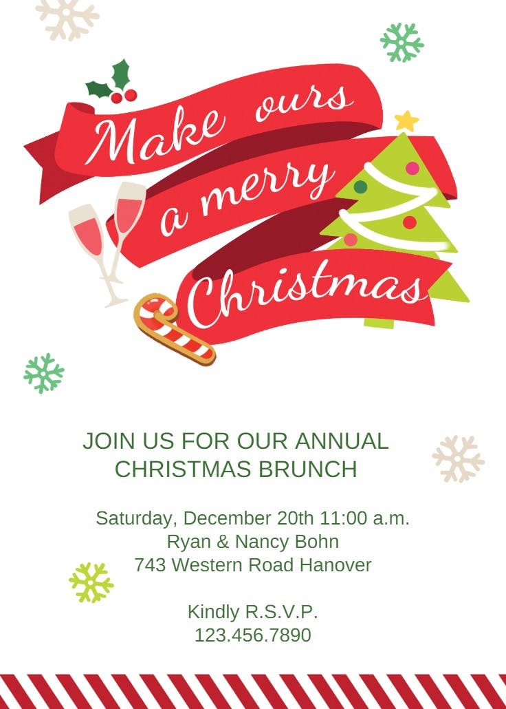 Brunch brunch - christmas invitation