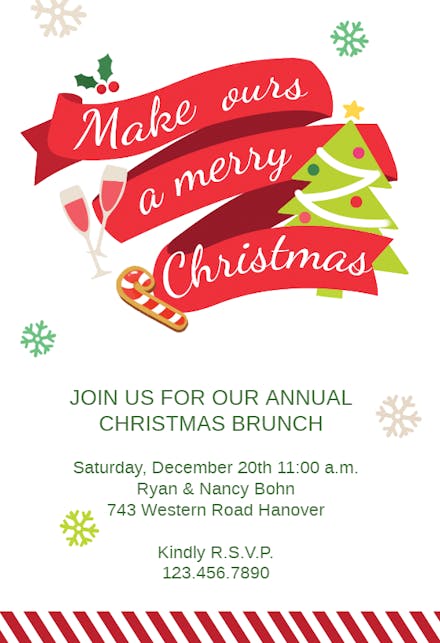 Brunch Brunch - Christmas Invitation