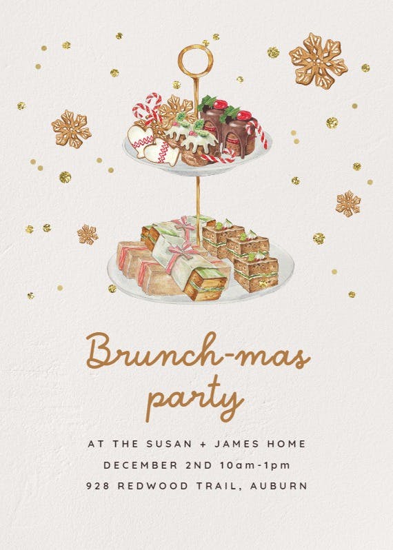 Brunchmas party - christmas invitation
