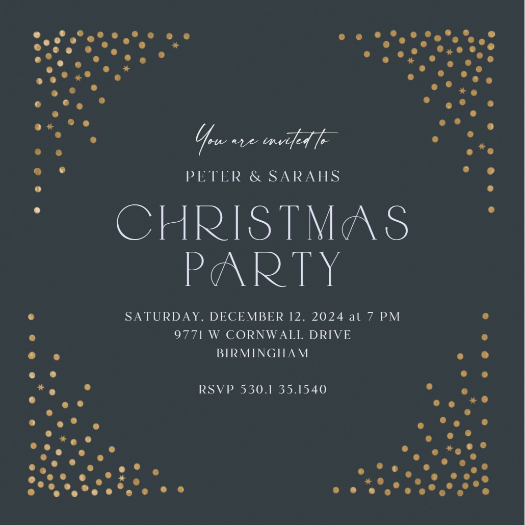 Celebration Central - Christmas Invitation Template (Free) | Greetings ...