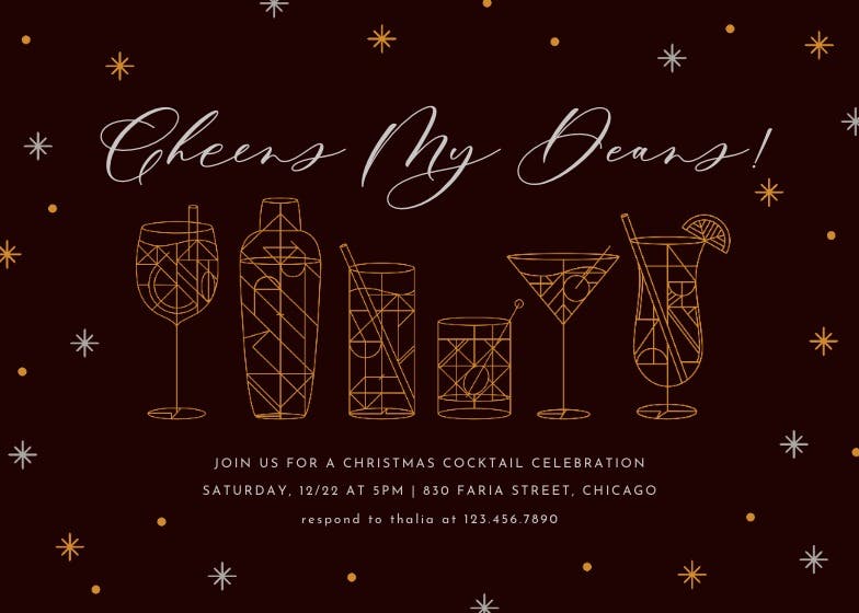 Cheer dears - invitación de navidad