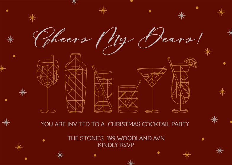 Cheer dears - cocktail party invitation