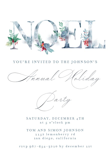 Christmas Alphabet - Christmas Invitation