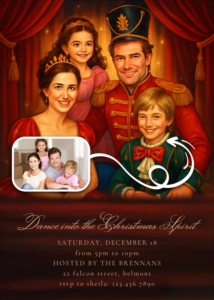 Christmas at the palace - christmas invitation