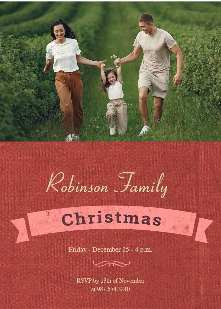 Christmas family - christmas invitation