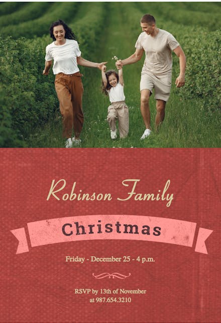 Christmas Family - Christmas Invitation