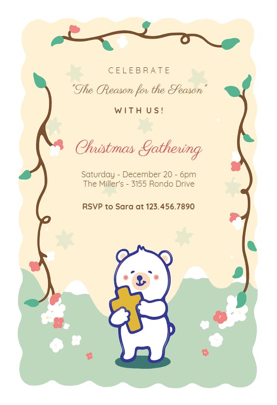 Christmas gathering - christmas invitation