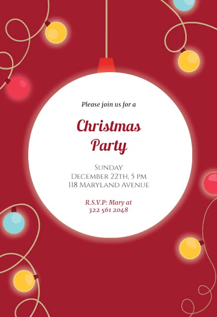 Christmas Light - Christmas Invitation