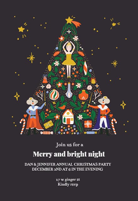 Christmas tree full - Christmas Invitation