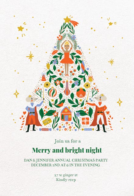 Christmas tree full - Christmas Invitation