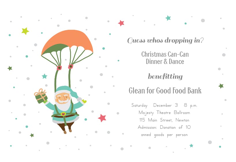 Chuting stars - christmas invitation